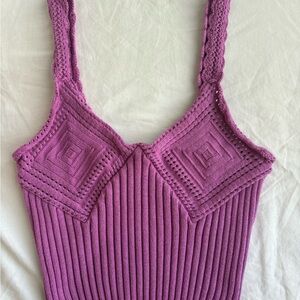 Free People Knit Purple Top